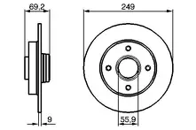 Тормозной диск Bosch  0 986 479 255