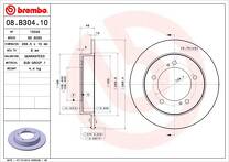 Тормозной диск Brembo Prime Line 08.B304.10 для Suzuki Jimny 4 пок.
