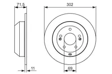 Тормозной диск Bosch 0 986 479 081 для Hyundai Grand Santa Fe 1 пок.