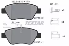 Передние тормозные колодки Textar Q+  2370502