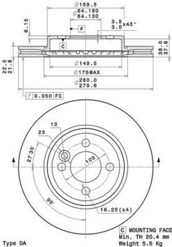 Brembo Prime Line 09.A761.11 <span>тормозной диск вентилируемый</span>