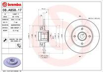 Тормозной диск Brembo Prime Line 08.A858.17 для Citroen C4 2 пок. / седан / рестайлинг
