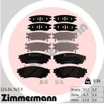 Задние тормозные колодки Zimmermann  22434.145.1