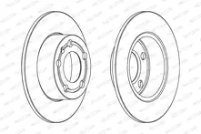Тормозной диск Ferodo DDF929 для Audi A3 8L / хэтчбек