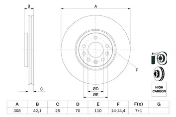 Bosch 0 986 479 113 <span>тормозной диск вентилируемый</span>
