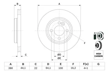 Bosch 0 986 479 437 <span>тормозной диск вентилируемый</span>