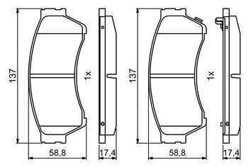 Bosch 0 986 494 860 <span>тормозные колодки передние</span>