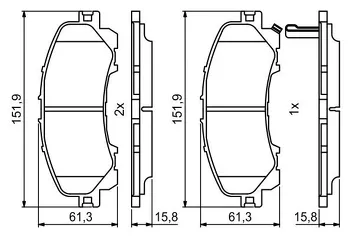 Bosch 0 986 494 821 <span>тормозные колодки передние</span>