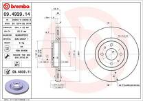 Тормозной диск Brembo Prime Line 09.4939.14 для Peugeot Bipper Tepee