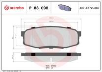 Задние тормозные колодки Brembo  P 83 098