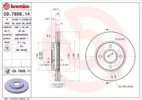 Тормозной диск Brembo Prime Line  09.7806.11