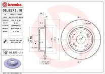Тормозной диск Brembo Prime Line 08.B271.11 для Honda Accord 9 пок. / седан