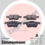 Задние тормозные колодки Zimmermann 24137.168.1 для Mazda 3 BK / хэтчбек / рестайлинг