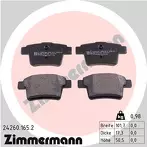 Задние тормозные колодки Zimmermann  24260.165.2