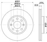 Тормозной диск Hella Pagid Pro 8DD 355 112-581 для Opel Adam M13