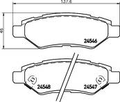 Задние тормозные колодки Brembo P 09 014 для Cadillac CTS 3 пок. / седан