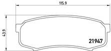Задние тормозные колодки Brembo  P 83 024