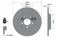 Тормозной диск Textar 92129603 для Peugeot RCZ 1 пок.