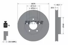 Тормозной диск Textar  92130303