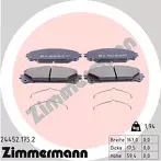 Передние тормозные колодки Zimmermann 24452.175.2 для Toyota Highlander 2 пок. / U40 / рестайлинг
