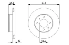 Тормозной диск Bosch 0 986 479 377 для Hyundai Accent 2 пок.