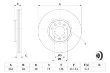 Тормозной диск Bosch  0 986 479 380
