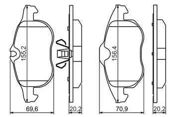 Bosch 0 986 494 044 <span>тормозные колодки передние</span>