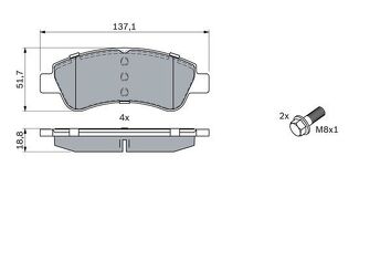 Bosch 0 986 494 027 <span>тормозные колодки передние</span>