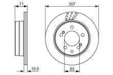 Тормозной диск Bosch 0 986 479 665 для SsangYong Rodius 1 пок.
