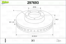 Тормозной диск Valeo  297693
