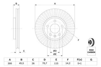 Bosch 0 986 479 644 <span>тормозной диск вентилируемый</span>