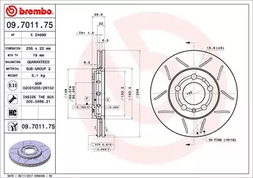 Brembo Xtra Line 09.7011.75 <span>тормозной диск </span>