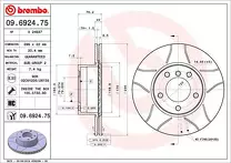 Тормозной диск Brembo Xtra Line  09.6924.75