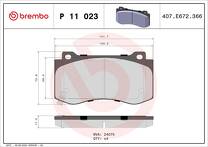 Передние тормозные колодки Brembo P 11 023 для Dodge Charger 7 пок. / рестайлинг