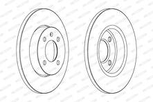 Тормозной диск Ferodo Premier Coat+ disc DDF205C для Volkswagen Caddy 2 пок. / 9K9