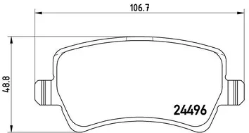 Brembo P 86 021 <span>тормозные колодки задние</span>