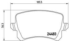 Задние тормозные колодки Brembo P 85 109 для Volkswagen Sharan 2 пок. / рестайлинг