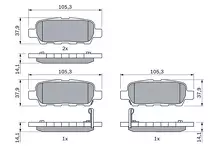 Задние тормозные колодки Bosch  0 986 494 090