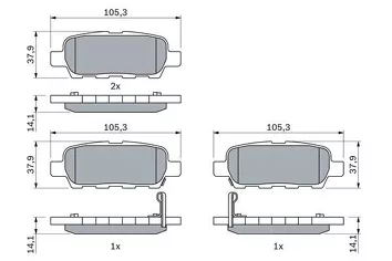 Bosch 0 986 494 090 <span>тормозные колодки задние</span>