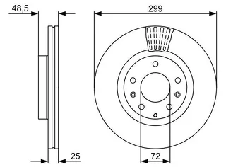 Bosch 0 986 479 542 <span>тормозной диск вентилируемый</span>