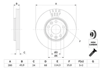 Bosch 0 986 479 553 <span>тормозной диск вентилируемый</span>