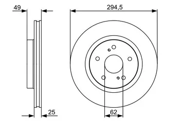 Bosch 0 986 479 559 <span>тормозной диск вентилируемый</span>