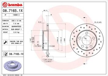 Brembo Xtra Line 08.7165.1X <span>тормозной диск полный</span>