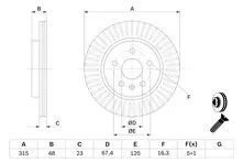 Тормозной диск Bosch  0 986 479 514
