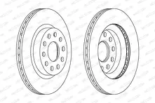Тормозной диск Ferodo DDF1223 для Audi A3 8P / хэтчбек 3 дв. / рестайлинг