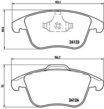 Brembo P 24 076 <span>тормозные колодки передние</span>