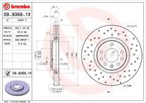 Тормозной диск Brembo Xtra Line 09.9369.1X для Opel Adam M13