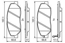 Передние тормозные колодки Bosch  0 986 494 227