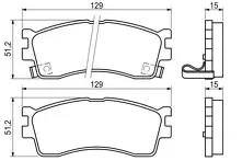 Передние тормозные колодки Bosch  0 986 494 144