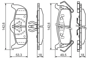 Bosch 0 986 494 142 <span>тормозные колодки задние</span>